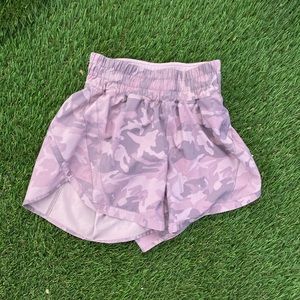 lulu lemon pink shorts high waisted size 2